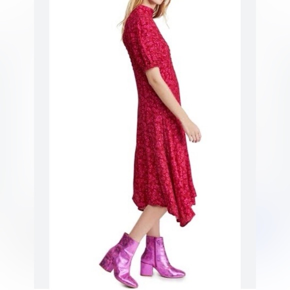 Free People Jessie Midi Dress Ditzy Floral size 6 - Picture 4 of 11